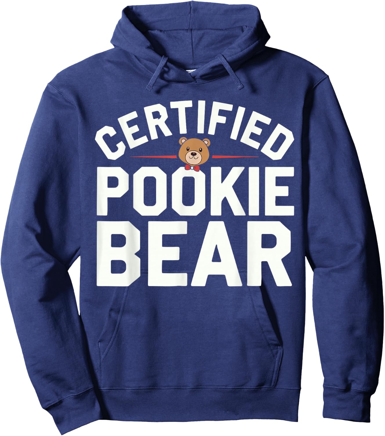 Certified Pookie Bear Meme Funny Memes Internet Memes GenZ Hoodie - Hoodie | Navy