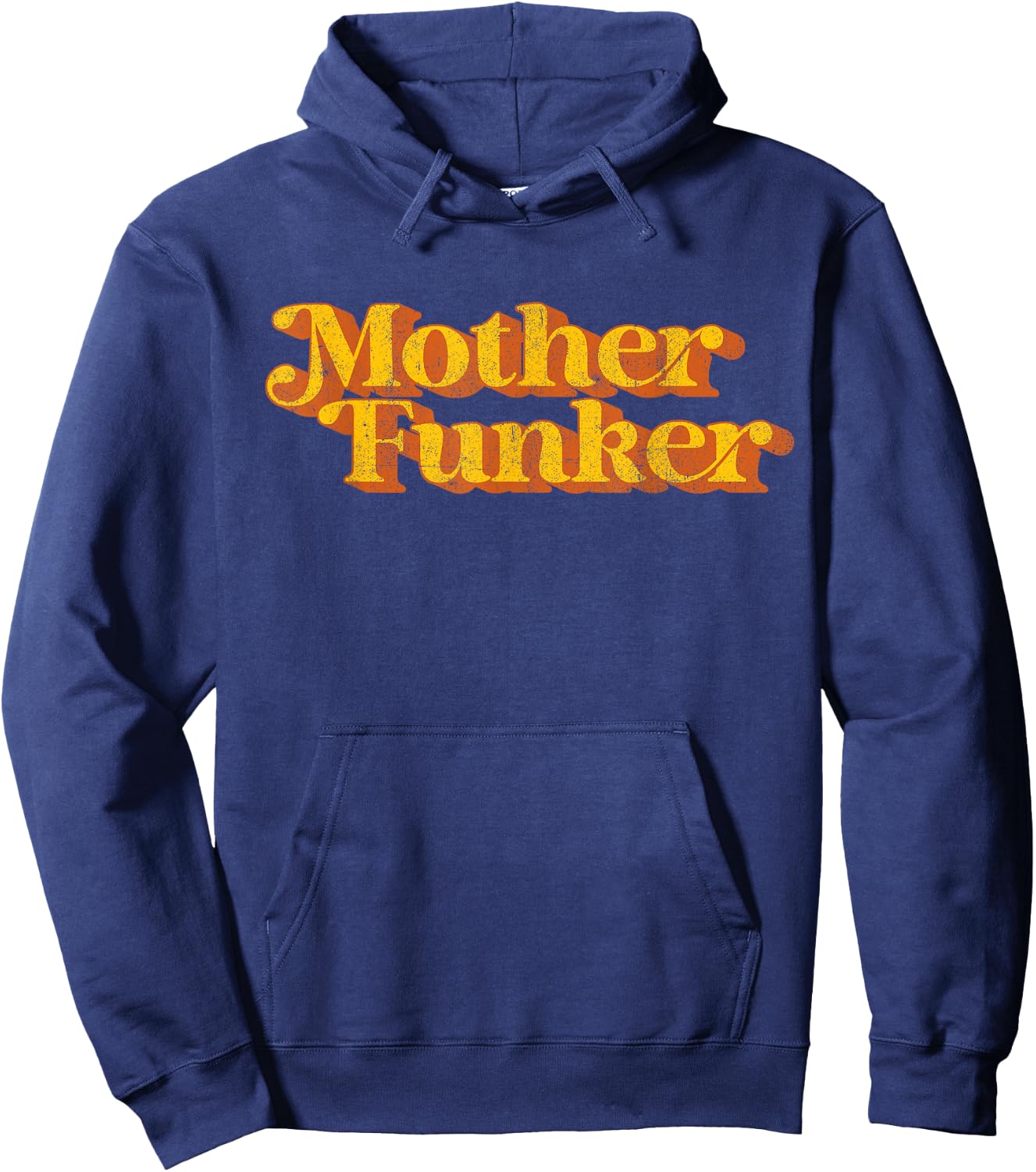 Retro Mother Funker Funny Vintage Disco 70's Party Costume Hoodie - Hoodie | Navy