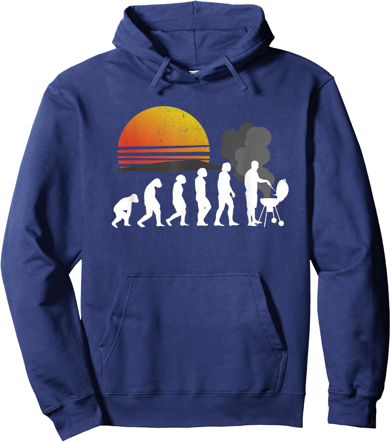 BBQ Evolution - Barbecue Grilling Funny Gift Shirt Hoodie - Hoodie | Navy