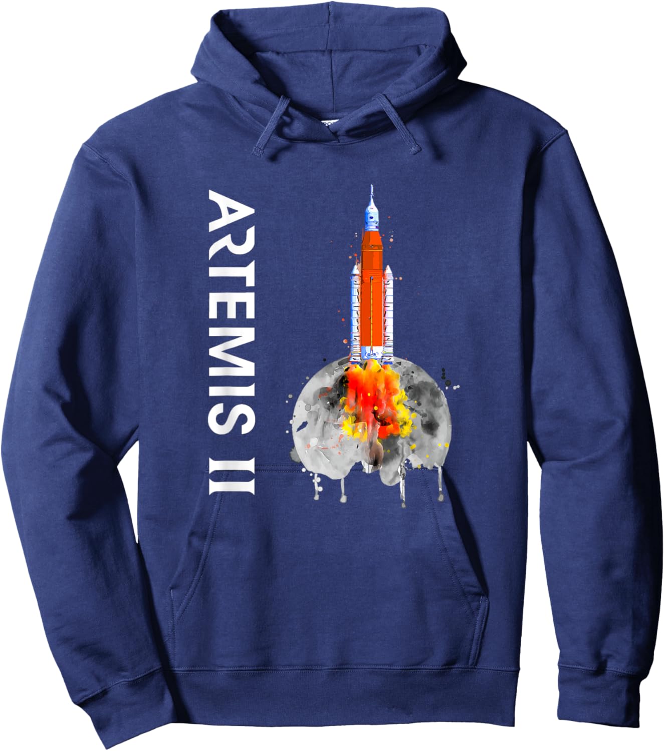 Artemis 2 SLS Rocket Launch Mission To The Moon And Beyond Hoodie - Hoodie | Navy