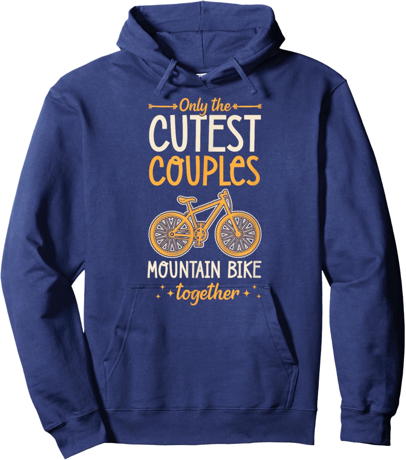 Only The Cutest Couples Mountain Bike Together Matching Hoodie - Hoodie | Navy