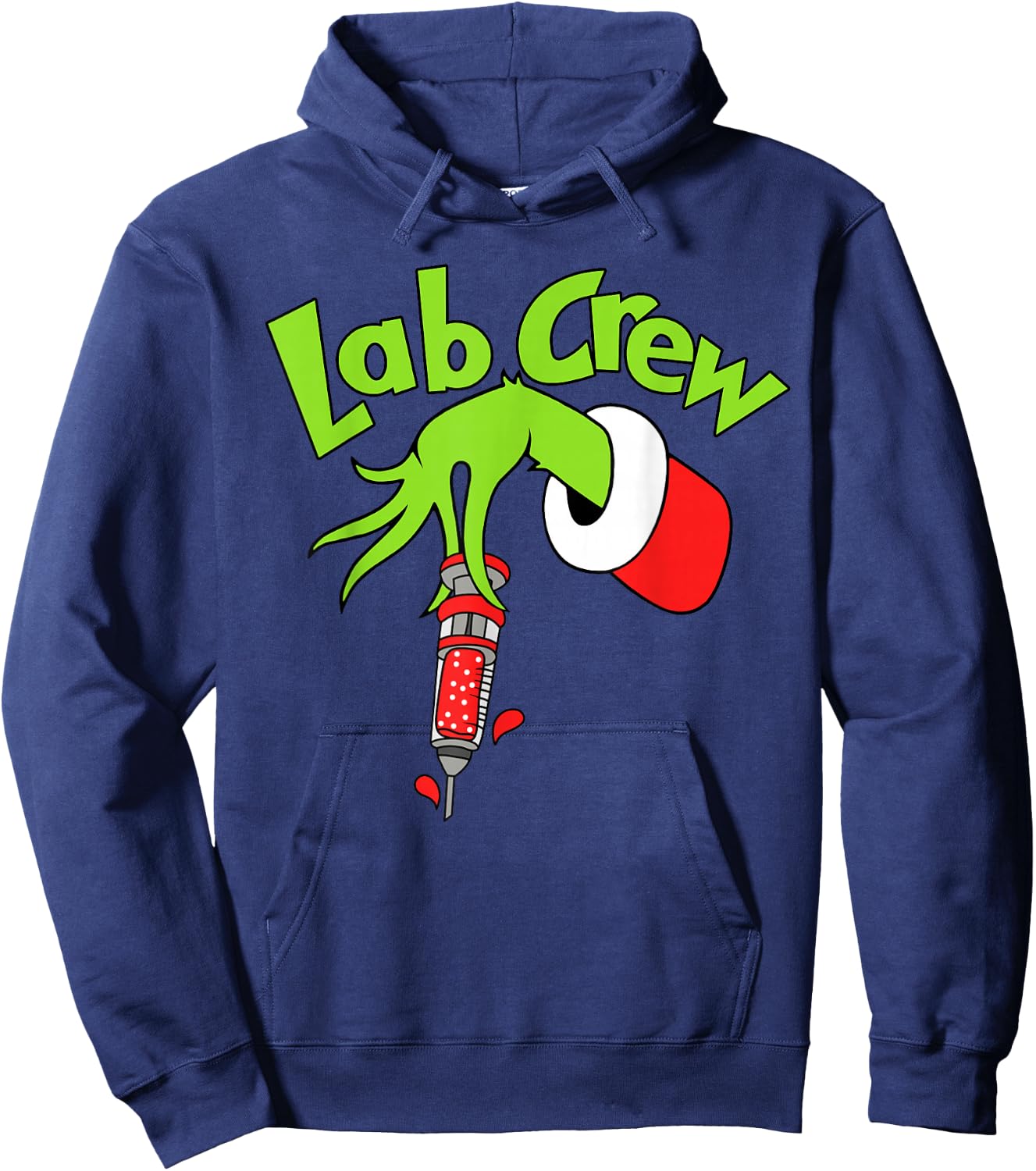 Lab Crew Merry Christmas Laboratory Tech Nurse Xmas Pajamas Hoodie - Hoodie | Navy