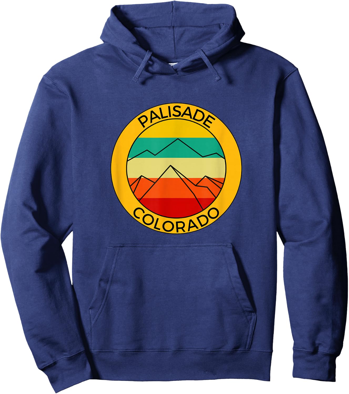 Retro Sunset Mountains Palisade Colorado Souvenir Reunion Hoodie - Hoodie | Navy