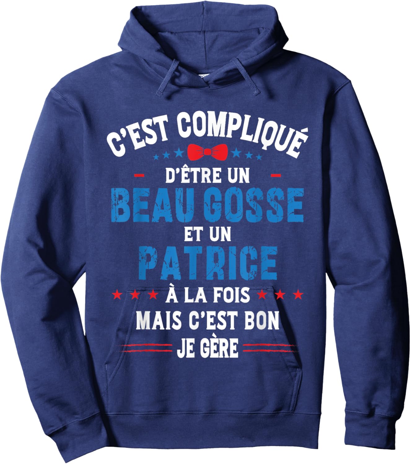 Funny Christmas Gift Man Handsome Kid Patrice Humor , Black, S Hoodie - Hoodie | Navy