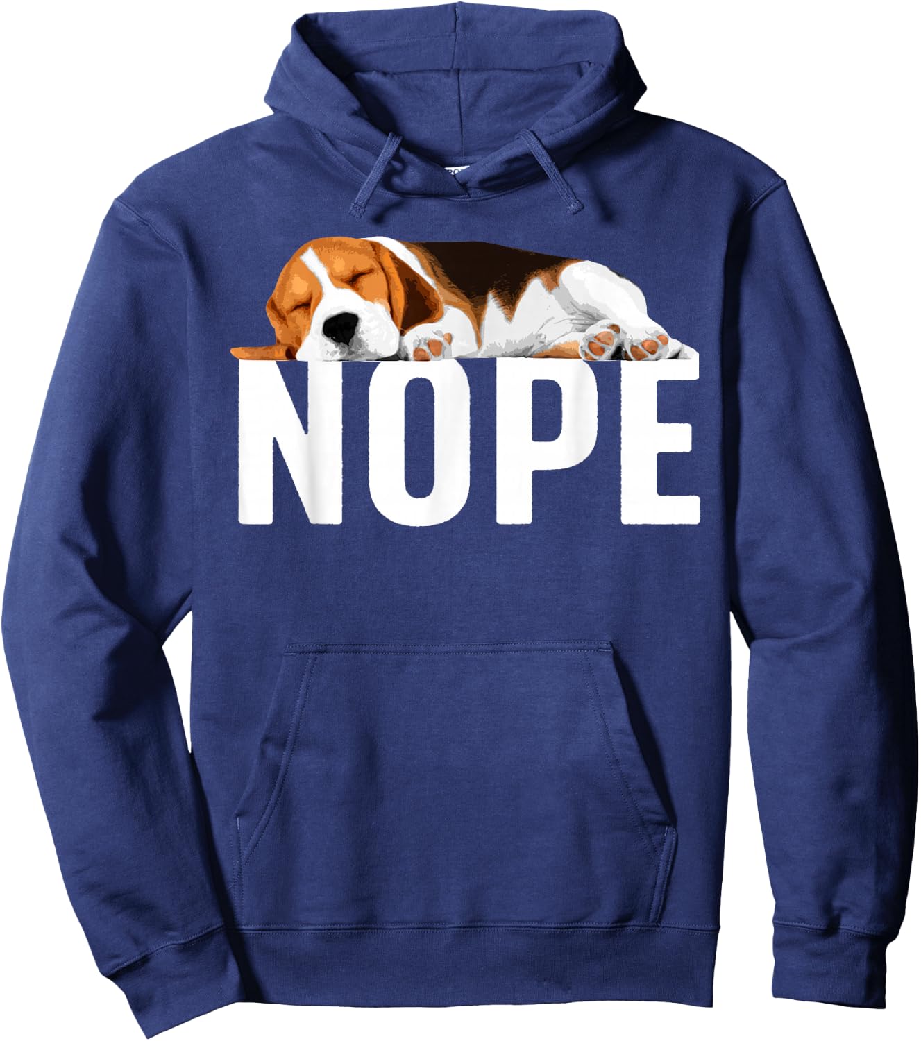 Funny Beagle Art Women Nope Beagle Dog Beagle Lover Hoodie - Hoodie | Navy