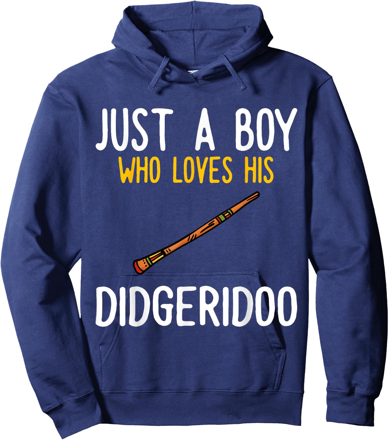 Just a Boy who Loves his Didgeridoo Hoodie - Hoodie | Navy