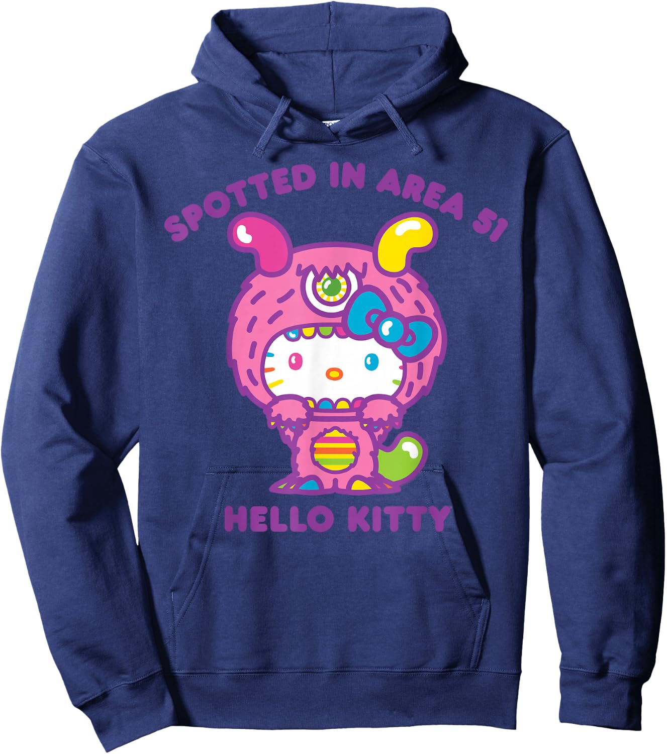 Hello Kitty Spotted in Area 51 Alien Sighting Hoodie - Hoodie | Navy