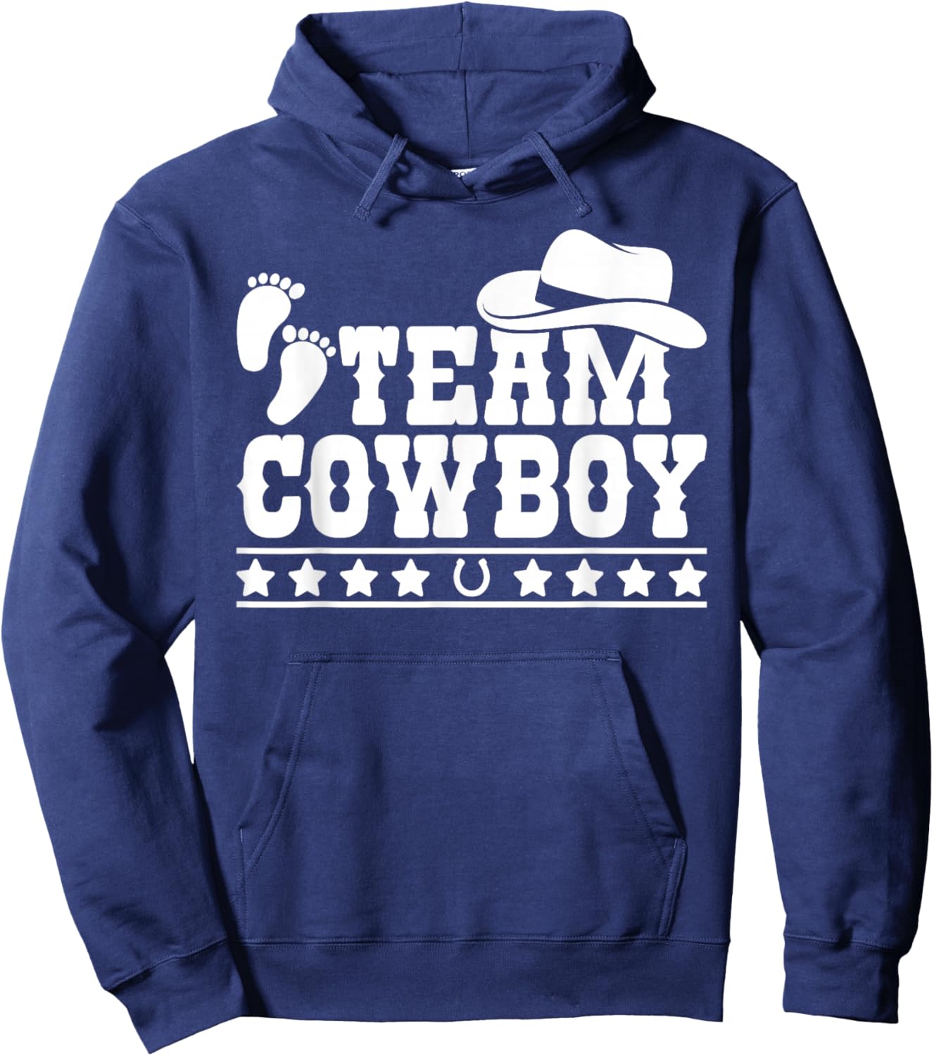 Team Cowboy Baby Gender Reveal Outfit Team Boy Gender Reveal Hoodie - Hoodie | Navy