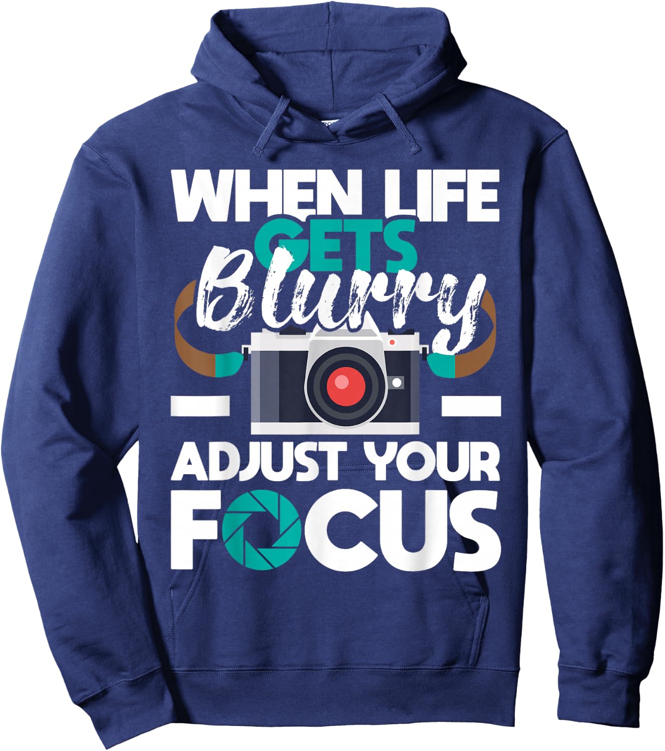 When Life Gets Blurry - Photographer Camera Photography Hoodie - Hoodie | Navy