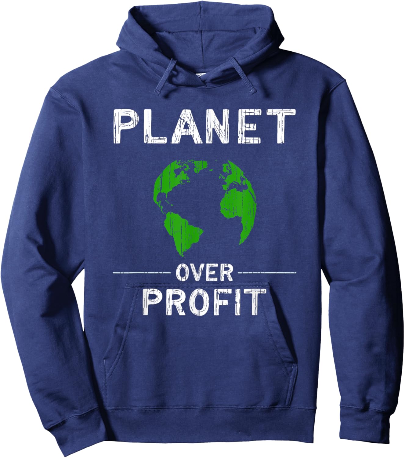 Green Environmental Art and Ecology Planet Awareness Hoodie - Hoodie | Navy
