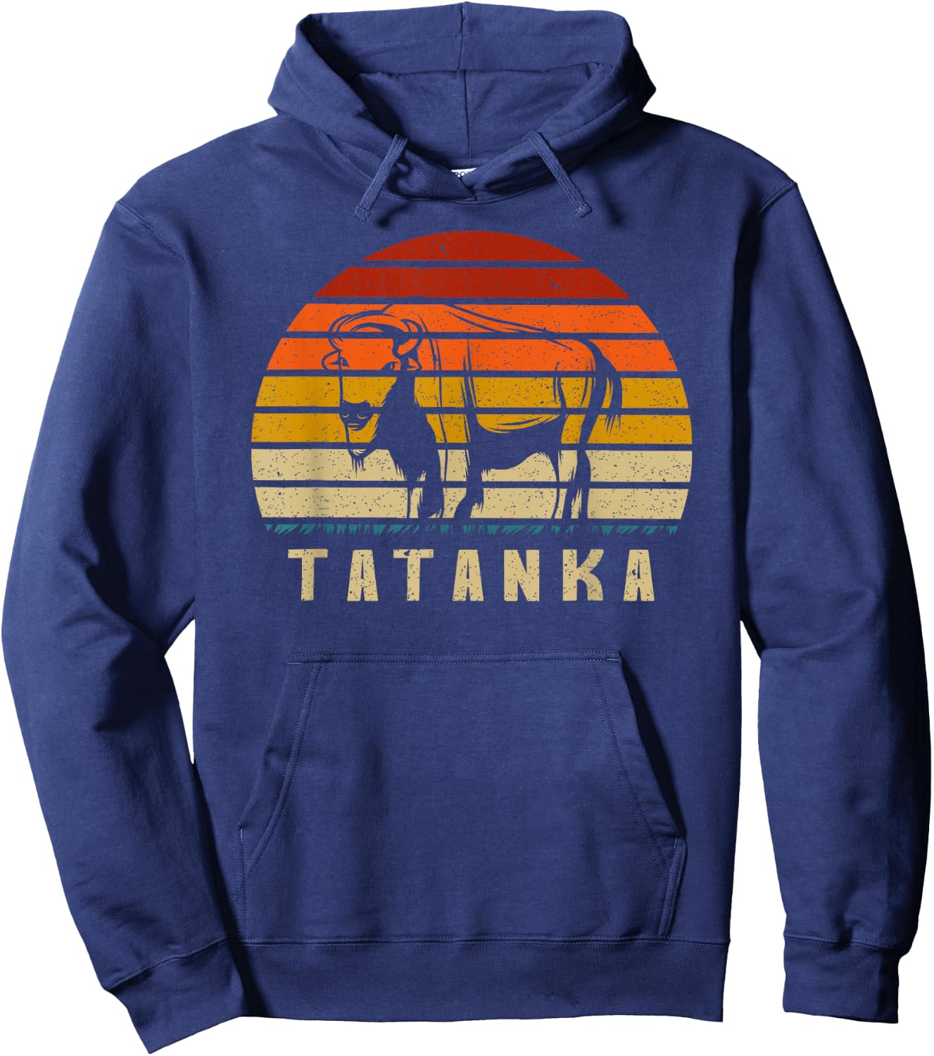 Retro Vintage American Buffalo Tatanka animal Gift Hoodie - Hoodie | Navy