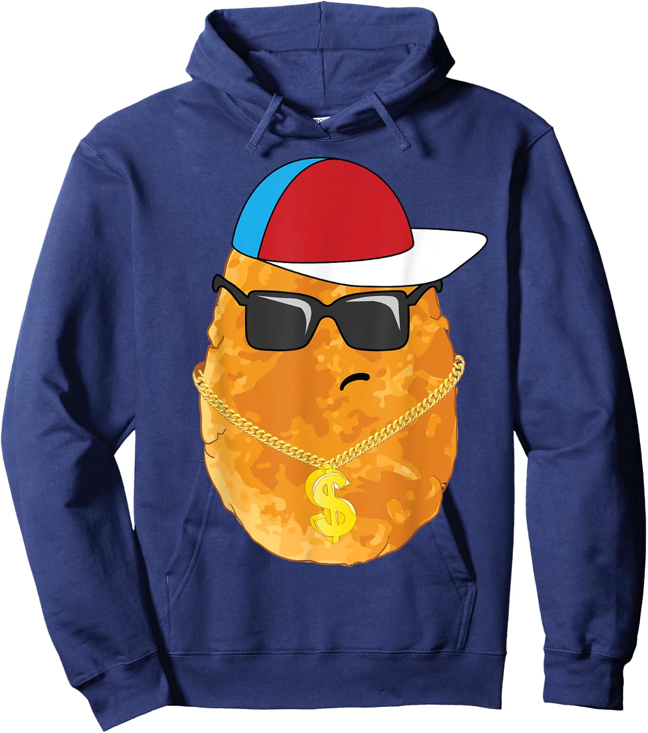 Cool Chicken Nugget Art For Boys Kids Chicken Nugget Lover Hoodie - Hoodie | Navy