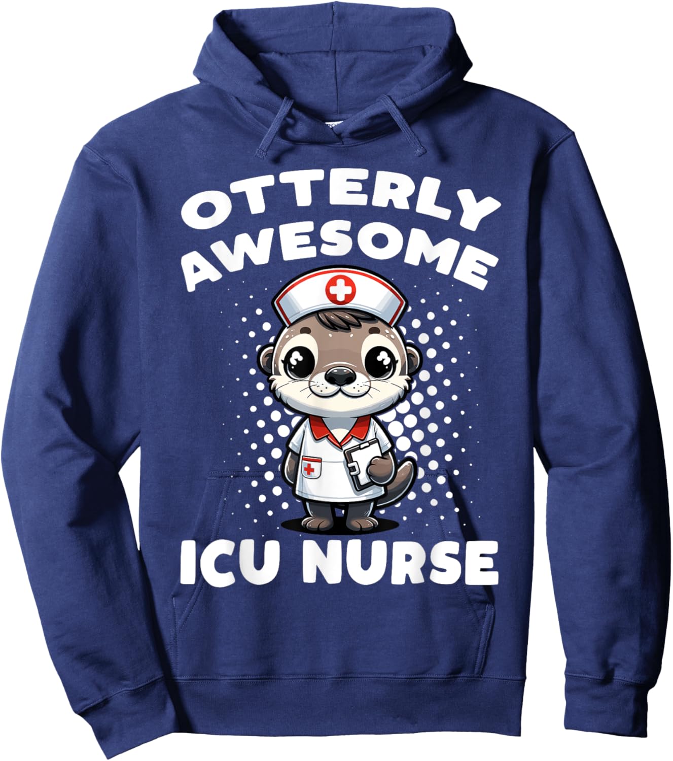Icu Nurse Otterly Awesome Sea Otter Hoodie - Hoodie | Navy