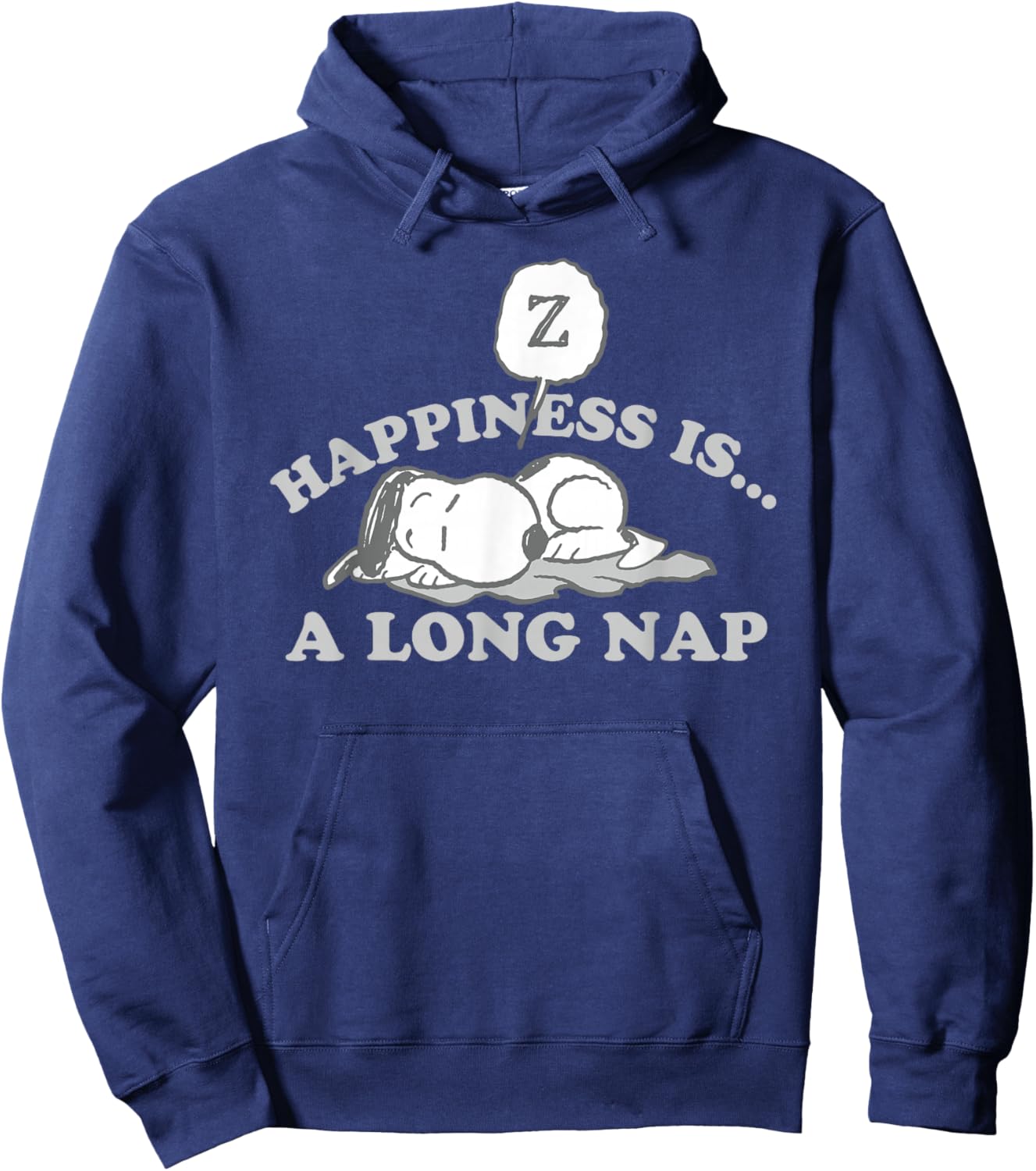 Peanuts Happiness Is A Long Nap Snoopy Hoodie - Hoodie | Navy