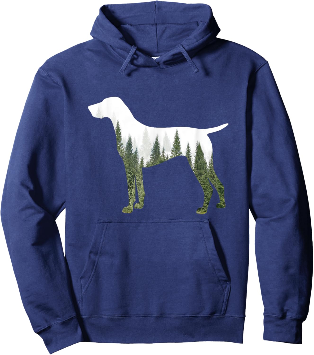 German Shorthair Pointer Nature Silhoutte Forest Hoodie - Hoodie | Navy