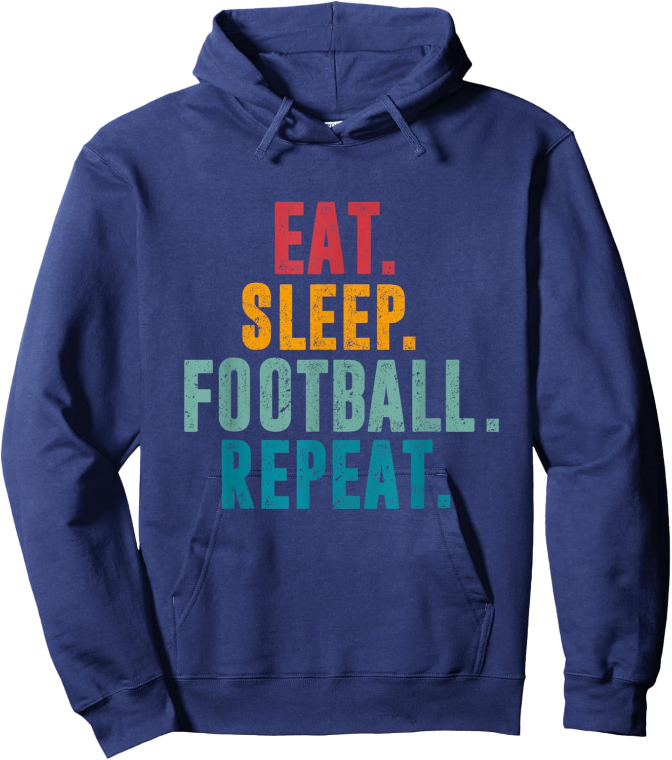 Eat Sleep Football Repeat American Football Player Men Women Hoodie - Hoodie | Navy