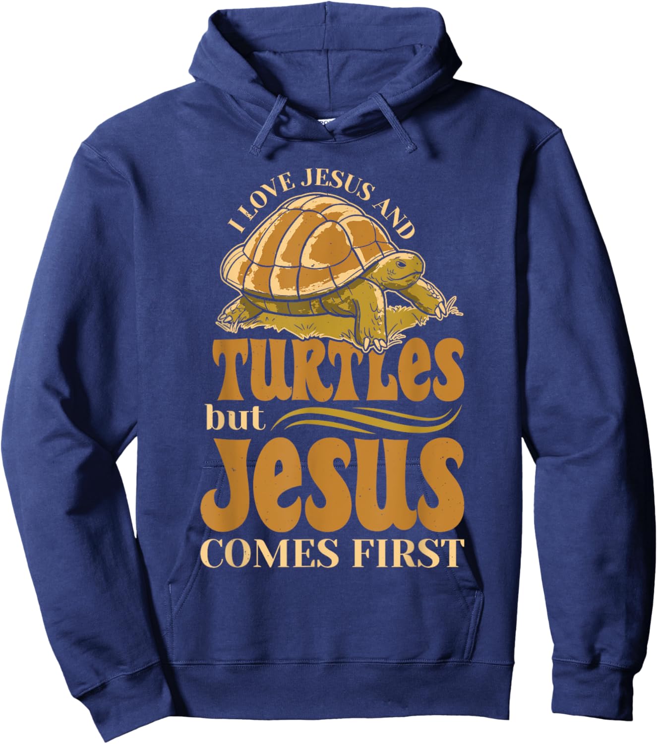 Turtles Lover Christian Religion Faith Jesus Catholic Hoodie - Hoodie | Navy