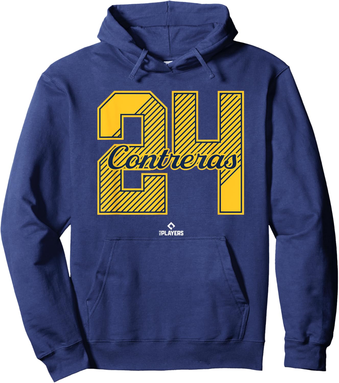 William Contreras 24 Milwaukee MLBPA Hoodie - Hoodie | Navy