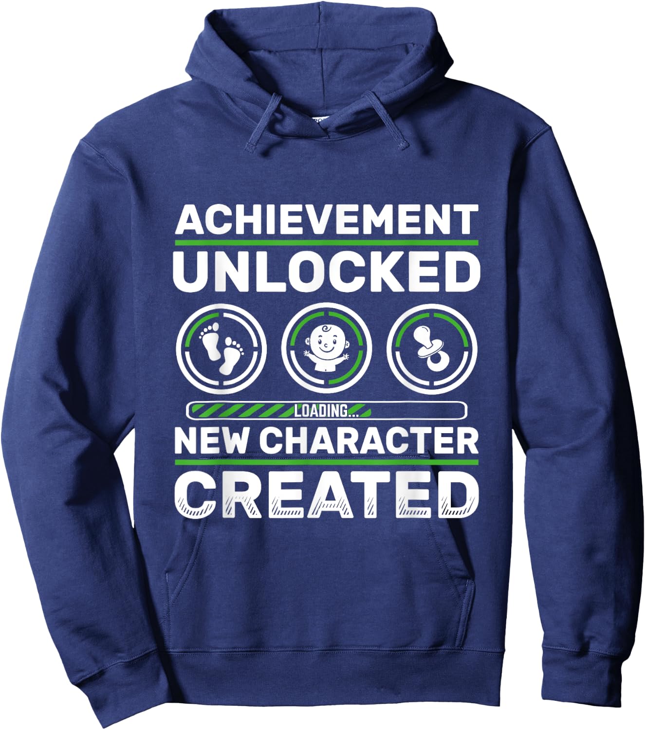 Schwangerschaft verknden Geschenk Zocker New Character Created - Pregnancy Announcement Dad Gamer Hoodie - Hoodie | Navy