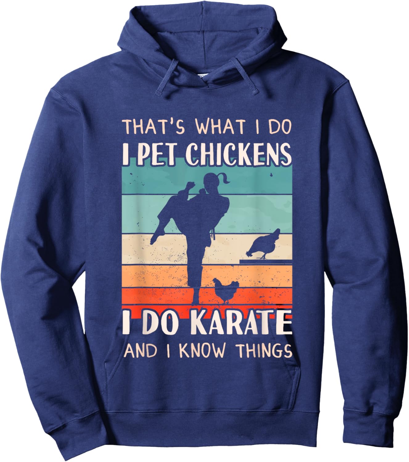 Karate Outfit - Chicken Breeder Design Women Karate Hoodie - Hoodie | Navy