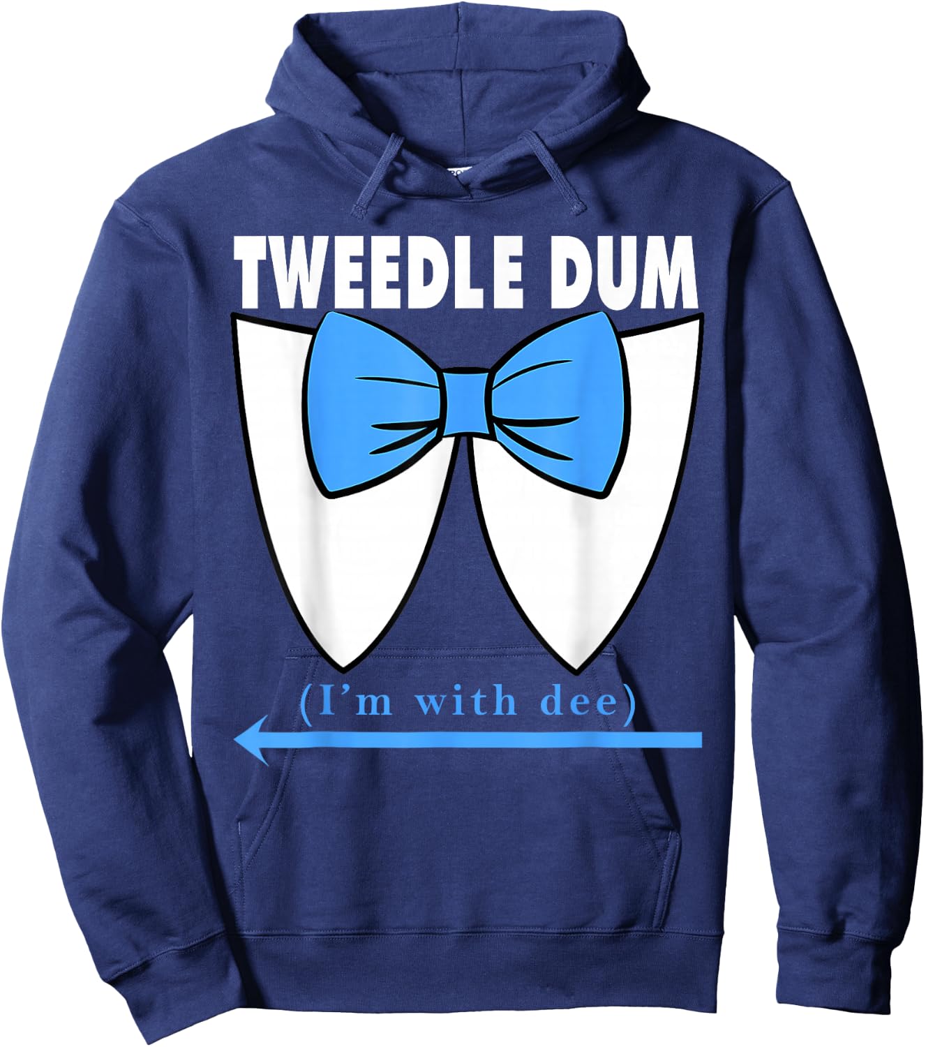 Couple Tweedle Dum Costume Halloween Fairytale Character Hoodie - Hoodie | Navy