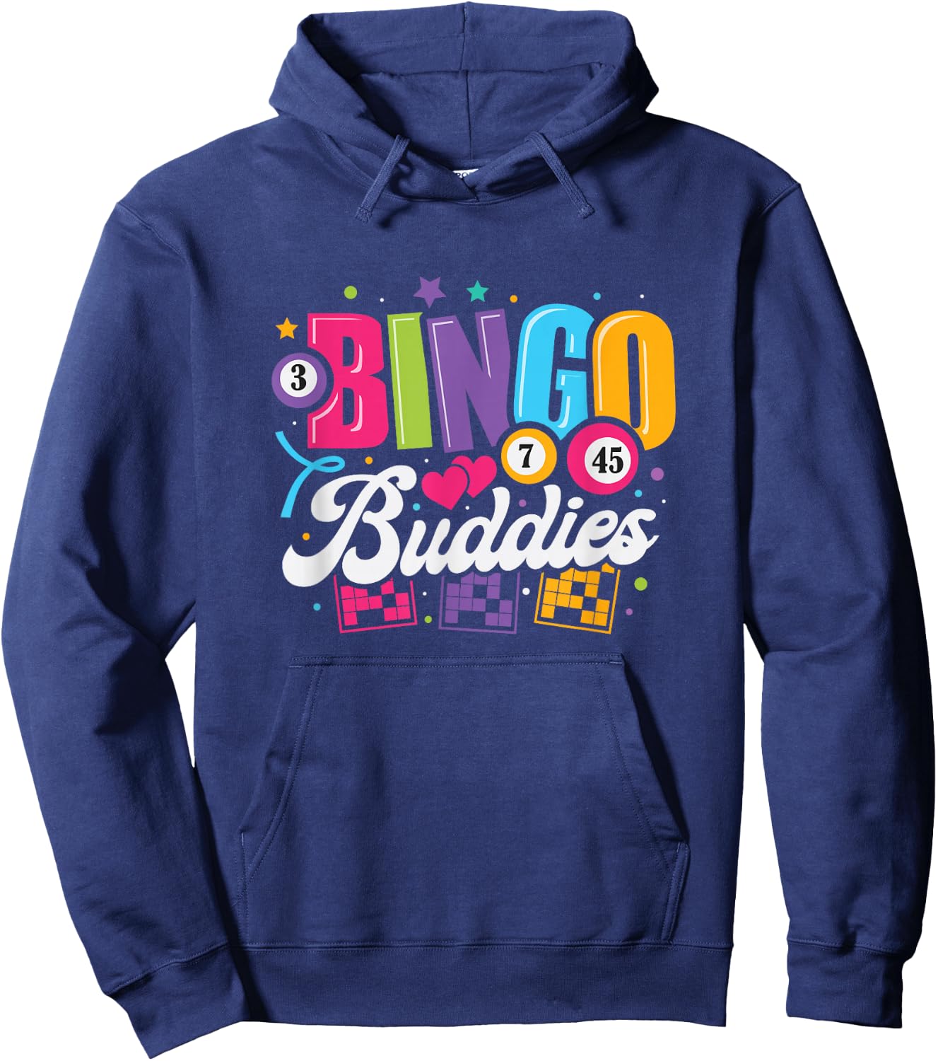 Bingo Buddies Lucky Game Players Funny Men Women Kids Hoodie - Hoodie | Navy