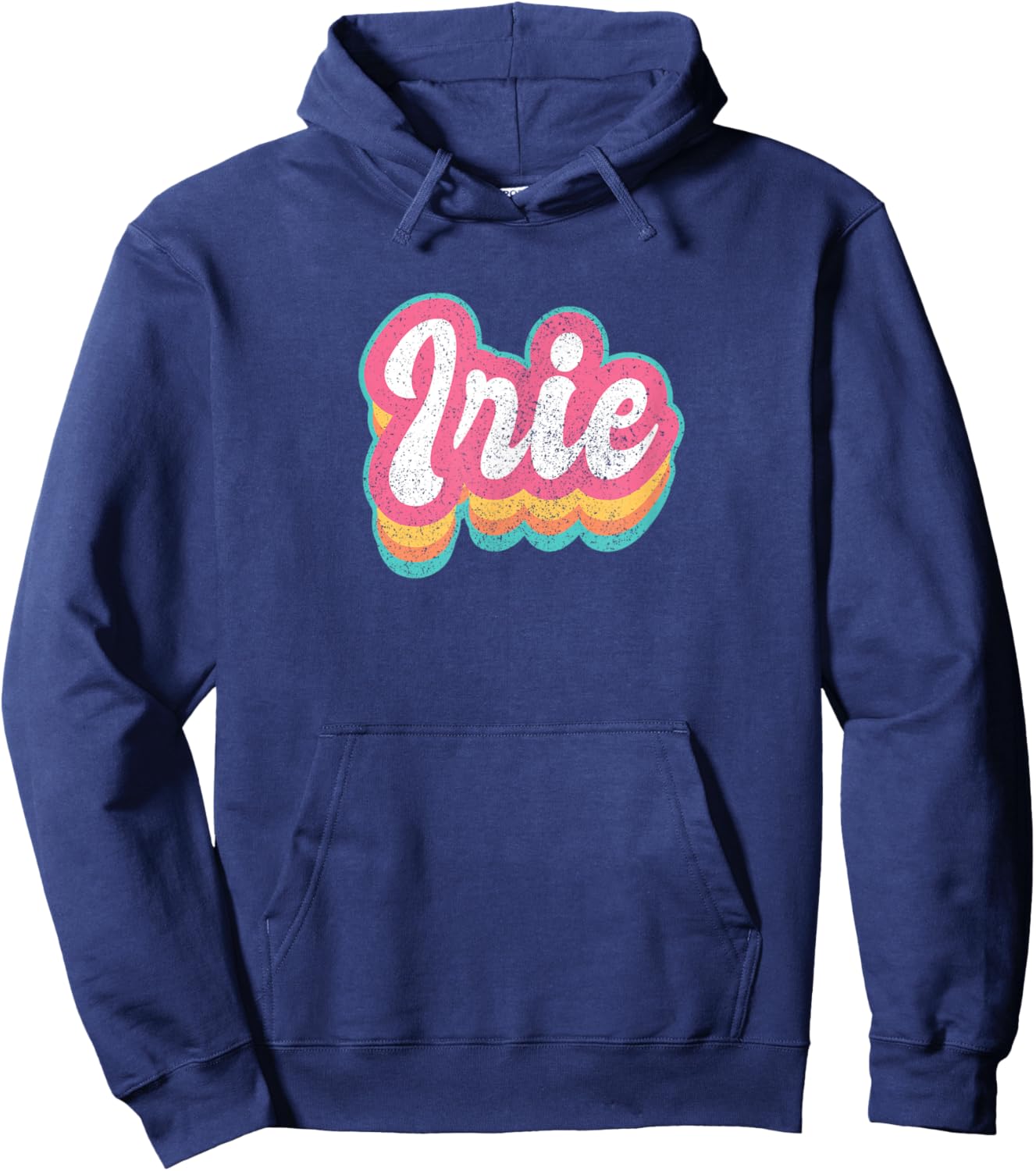 Irie First Name Girls Vintage 70s 80s Personalised Hoodie - Hoodie | Navy
