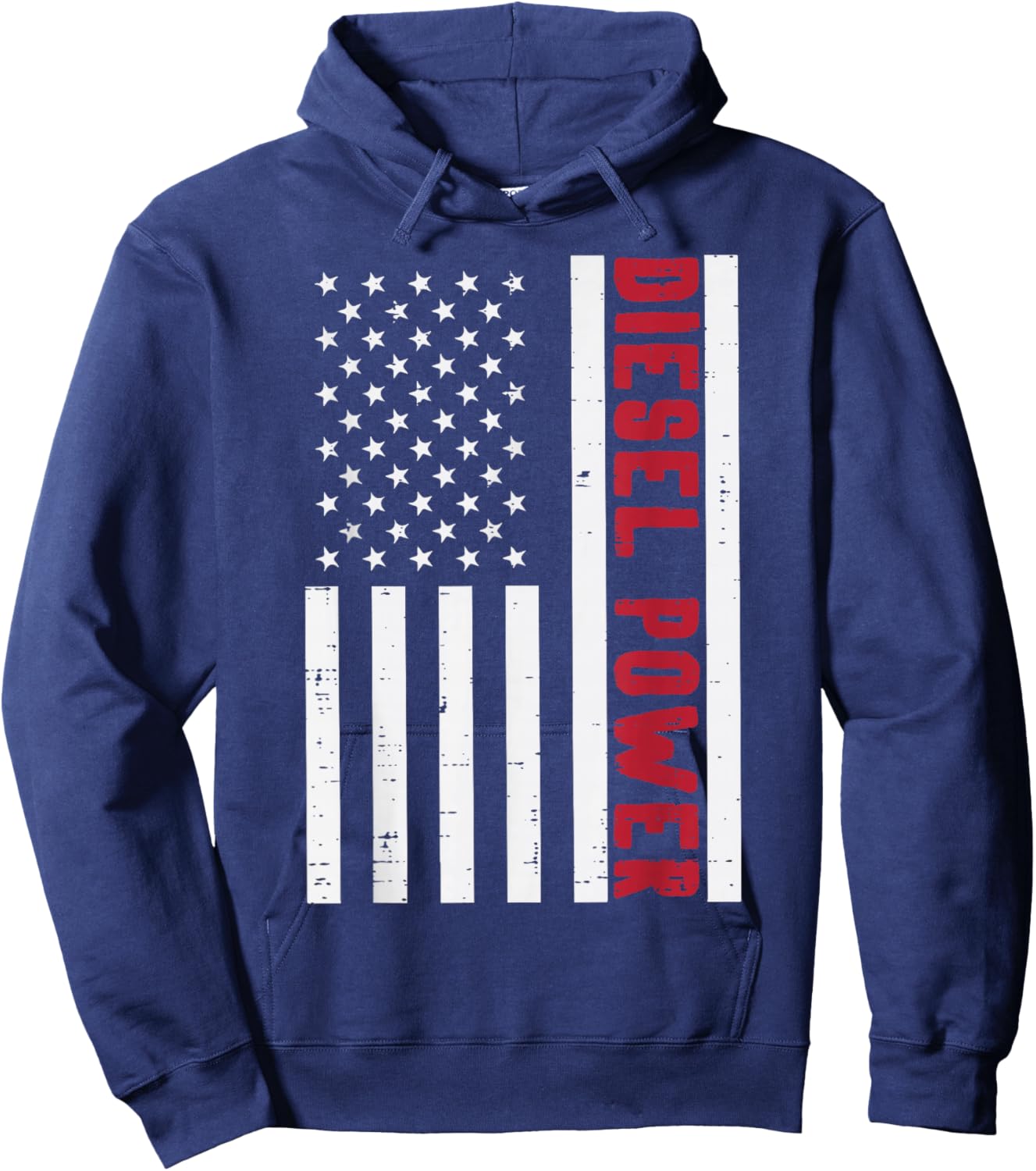 Diesel Power USA Flag Trucker Mechanic Cars Men Women Kids Hoodie - Hoodie | Navy