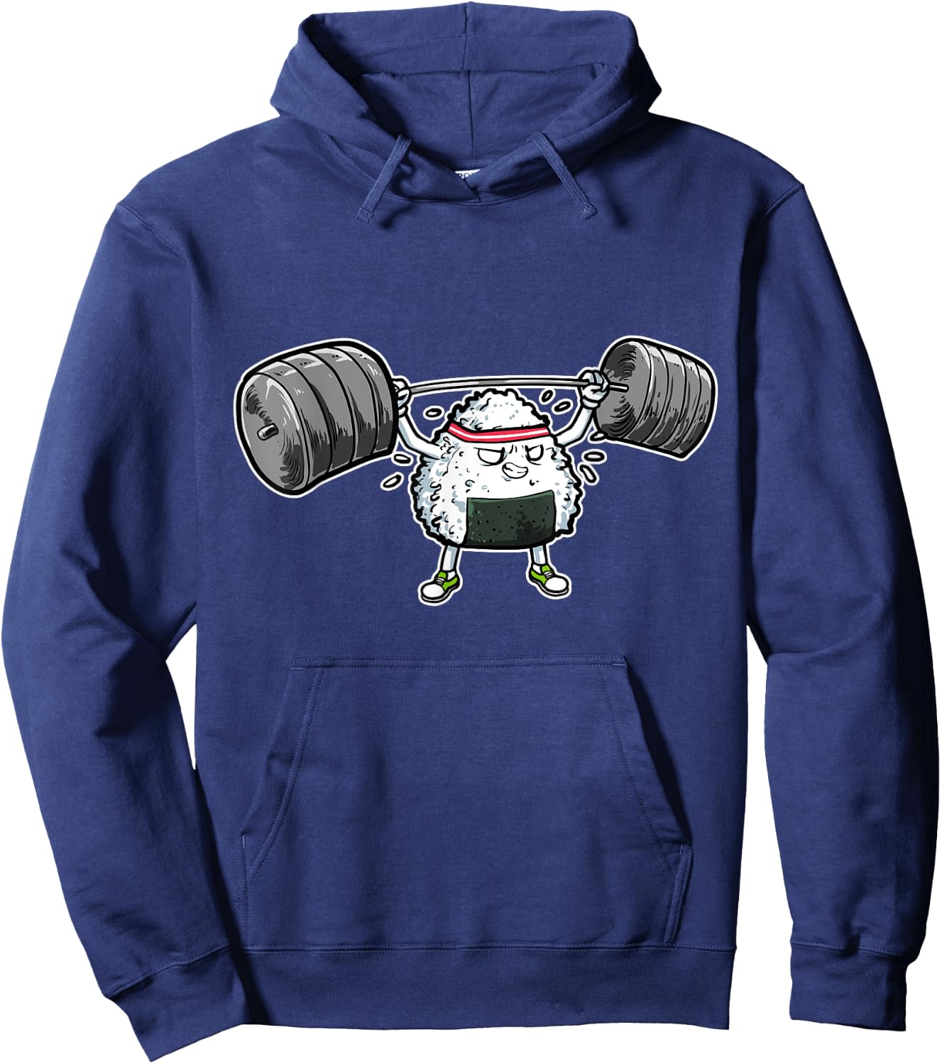 Rice Ball Japanese Food Fitness Workout Gym Hoodie - Hoodie | Navy