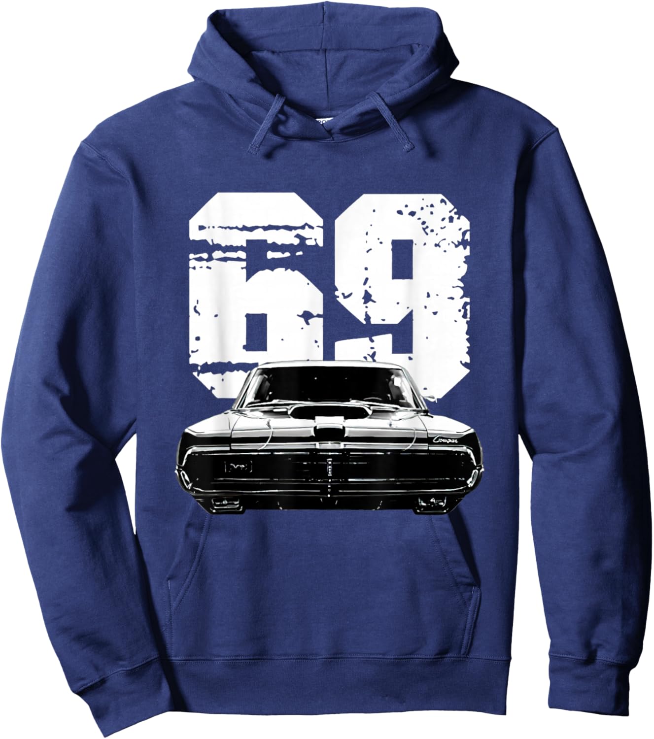 1969 69 Mercury classic Cougar Vinatge cars Hoodie - Hoodie | Navy