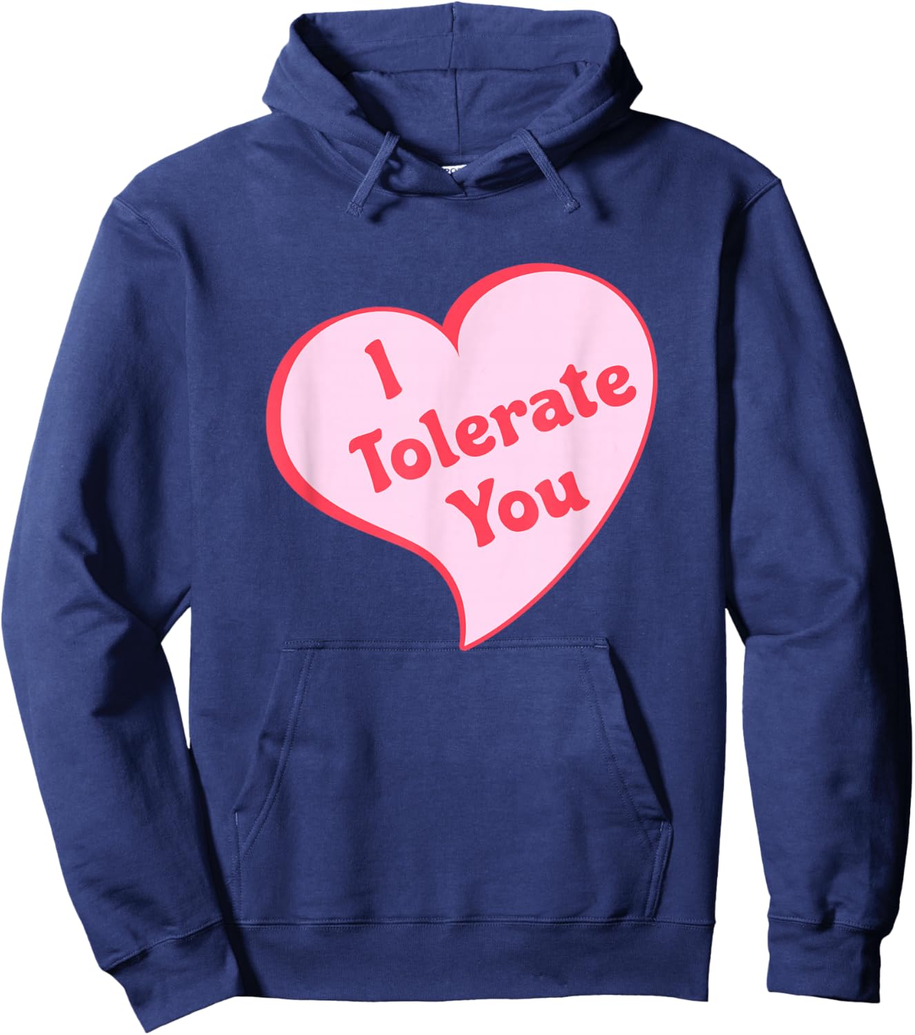 I Tolerate You Heart Hoodie - Hoodie | Navy