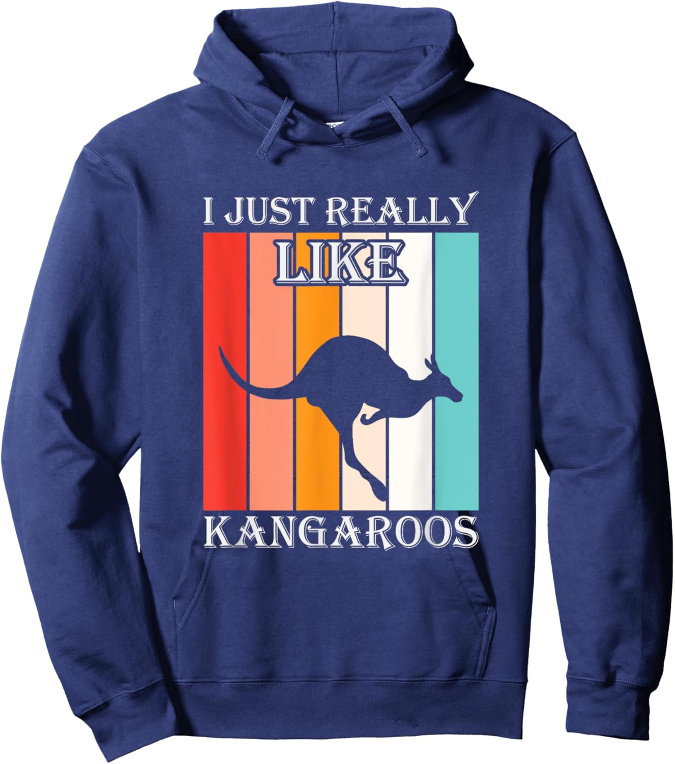 Kangaroo Design Men Women Boys Girls Kids Kangaroo Animal Hoodie - Hoodie | Navy