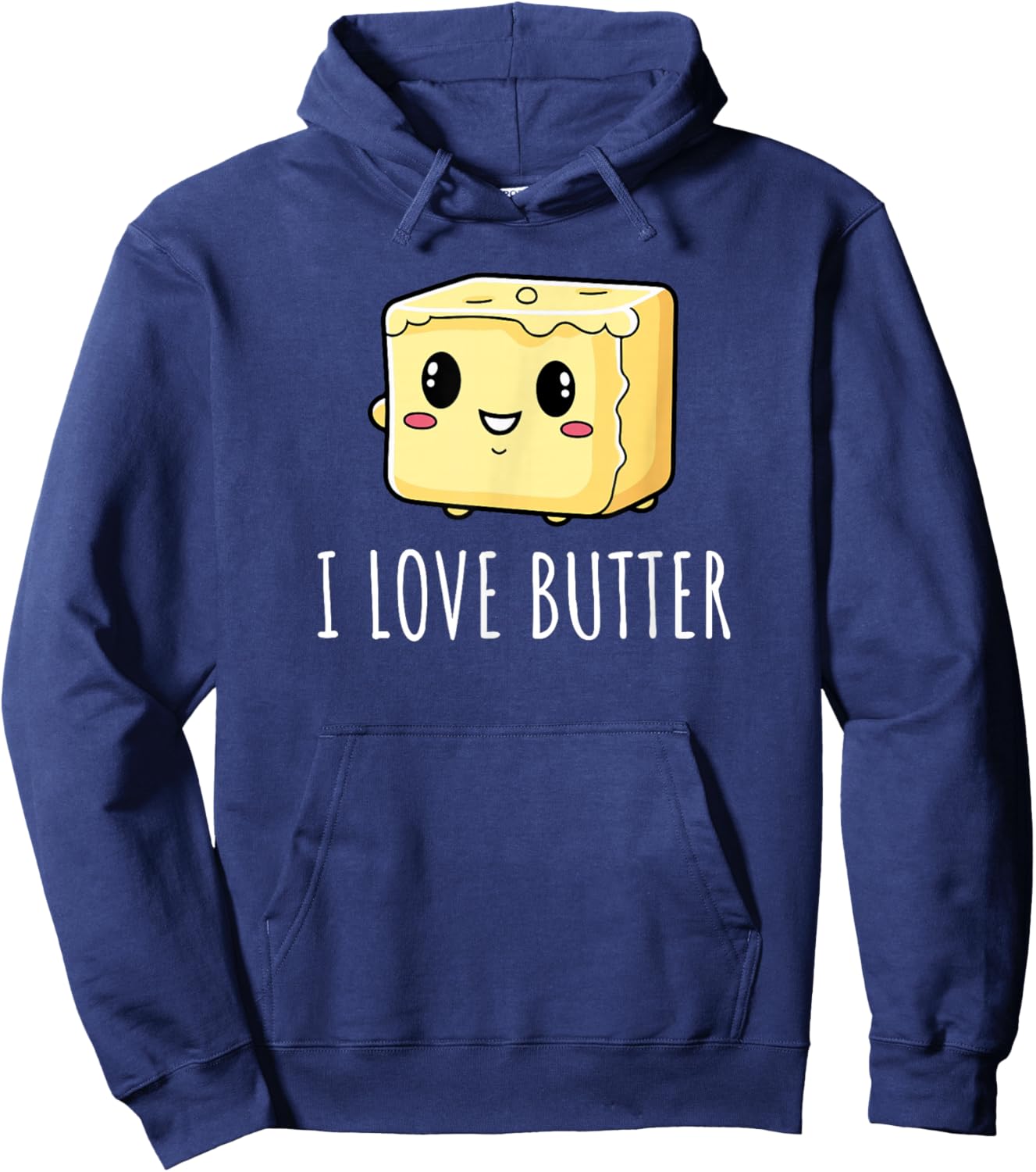 I Love Butter Hoodie - Hoodie | Navy