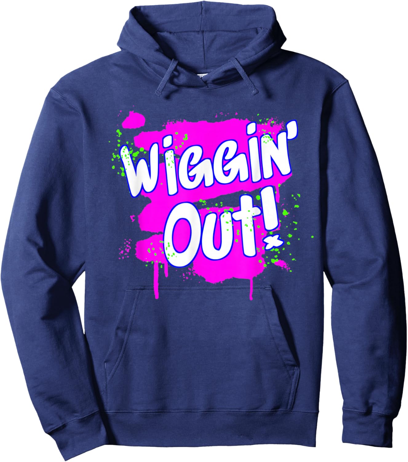 Wigging Out Vintage Stressed Panicked Word Funny Wiggin' Out Hoodie - Hoodie | Navy