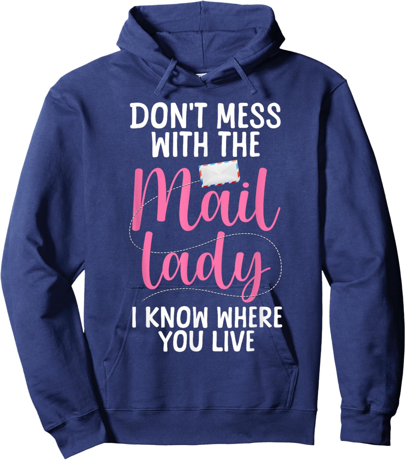 Mail Lady Design Girls Mail Carrier Postal Worker Hoodie - Hoodie | Navy
