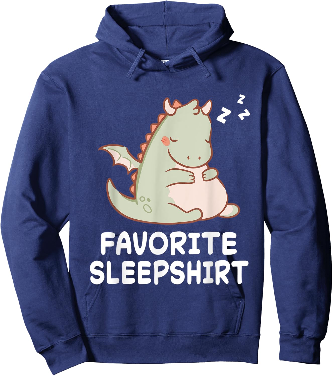 Dragon Dragons Nap Sleeping Sleep Pajama Pajamas Nightgown Hoodie - Hoodie | Navy
