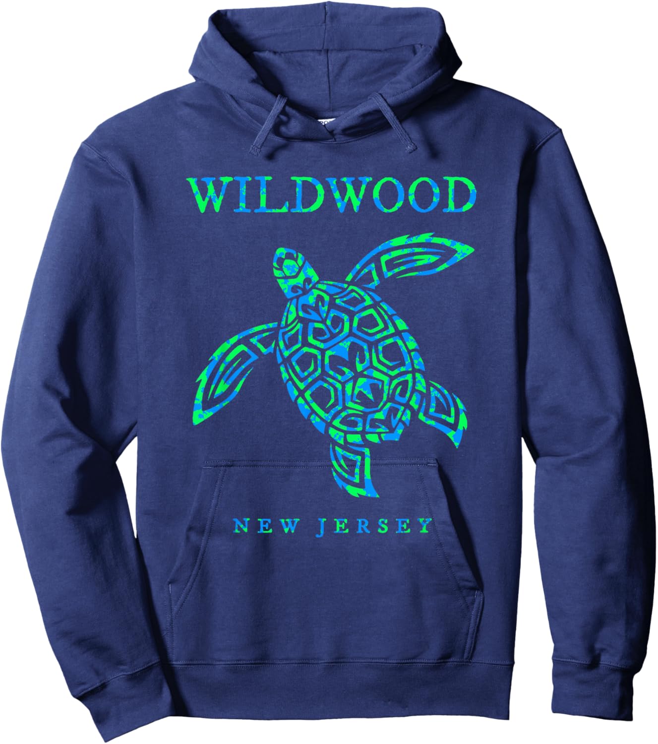 Wildwood New Jersey Sea Turtle Boys Girls Toddler Souvenir Hoodie - Hoodie | Navy