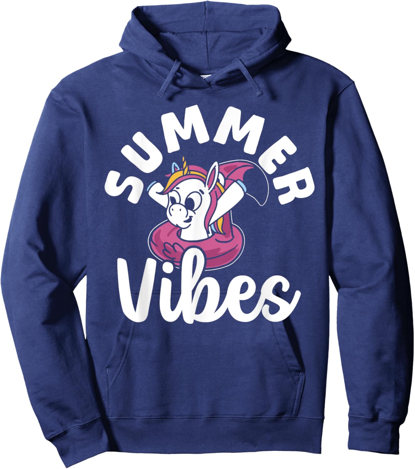 Pool Girl Unicorn Kids Summer Vibes Women Swimming Pool Hoodie - Hoodie | Navy