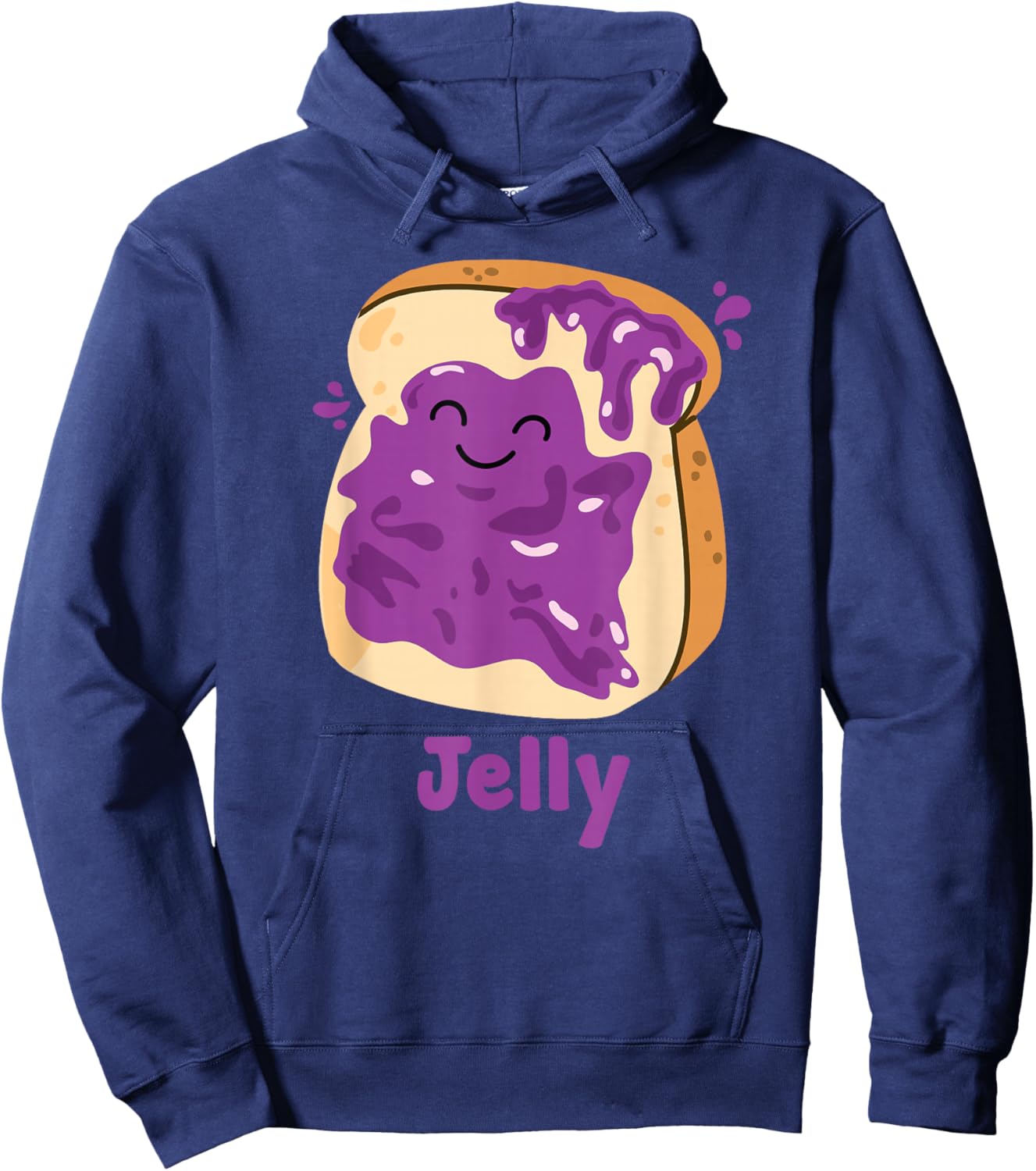 Peanut Butter & Jelly Matching Couple Halloween Best Friends Hoodie - Hoodie | Navy
