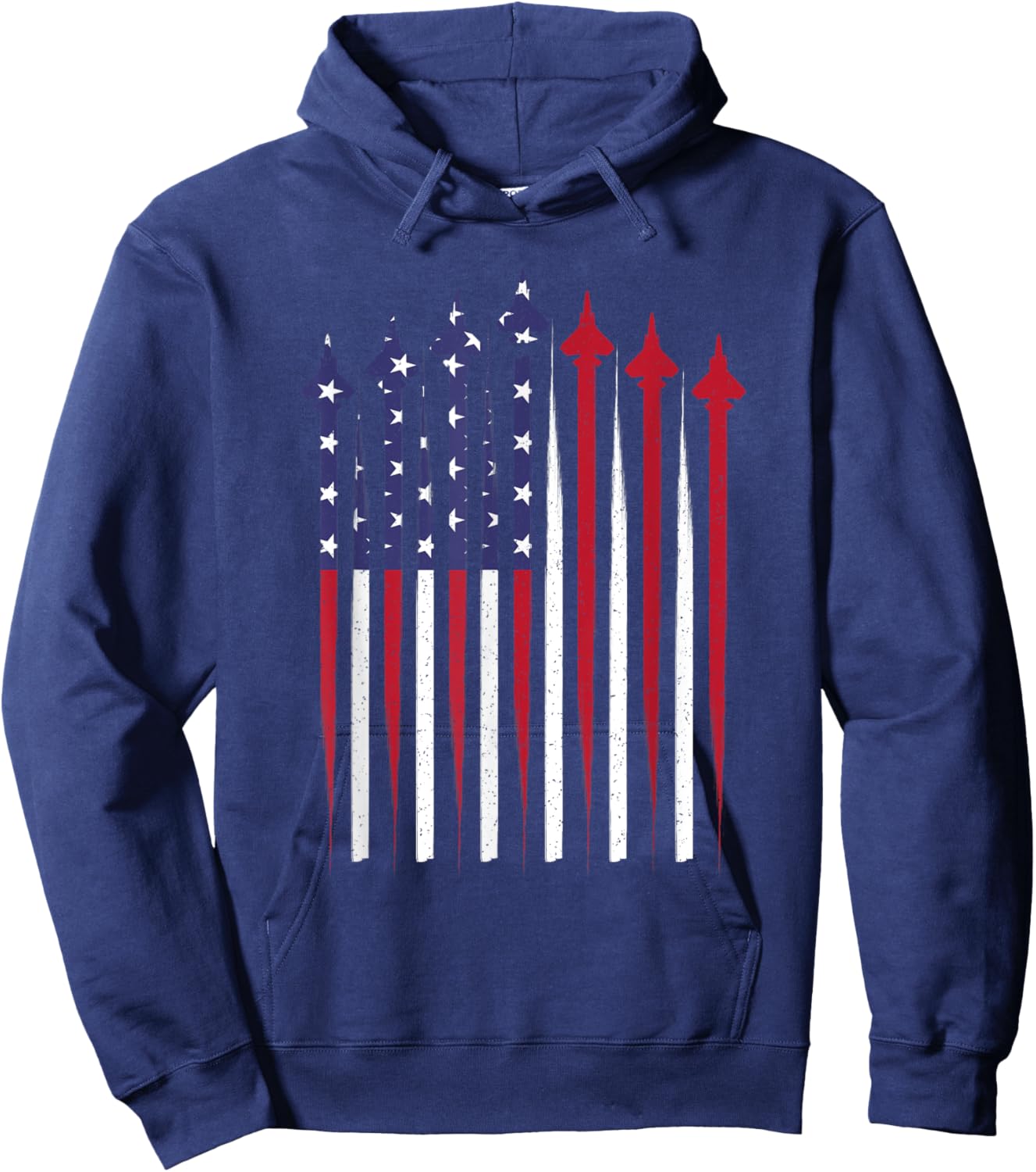 4th Of July Patriotic American Flag Jet Aviator USA Men Boys Hoodie - Hoodie | Navy