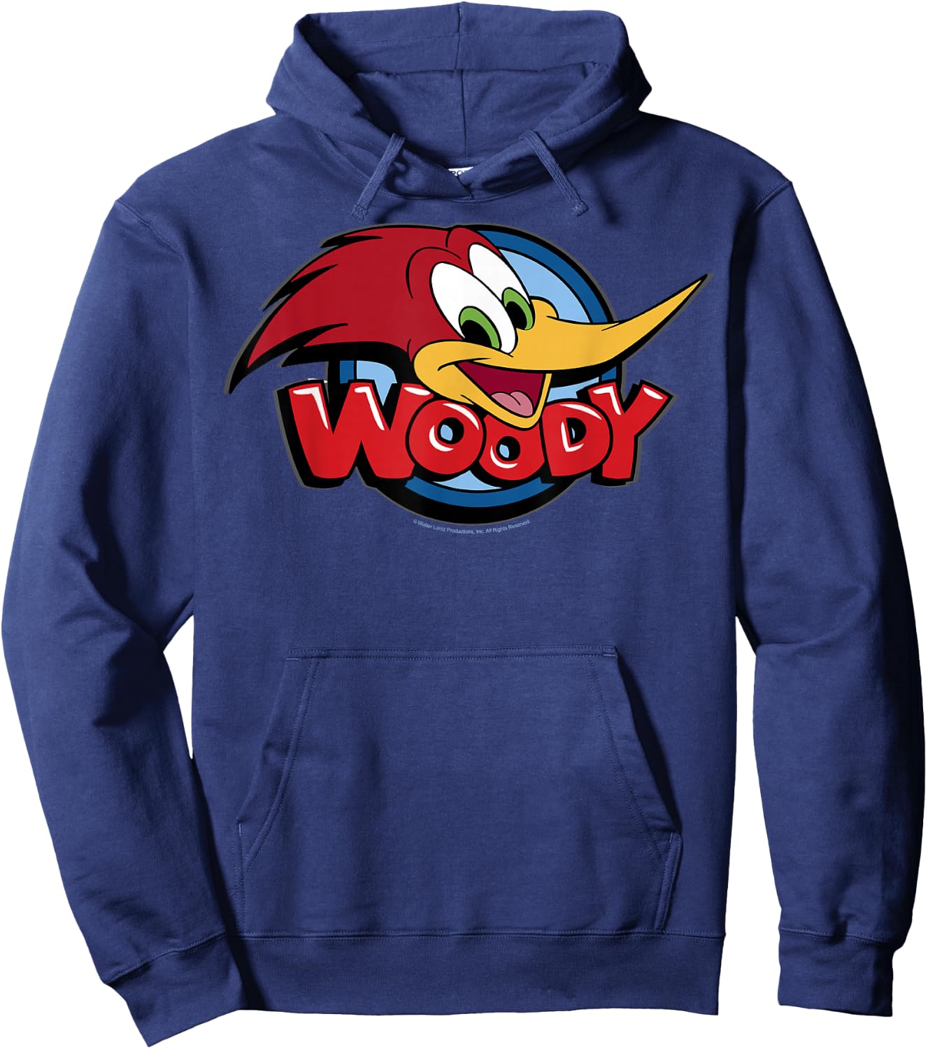 Woody Woodpecker Large Face Logo Hoodie - Hoodie | Navy