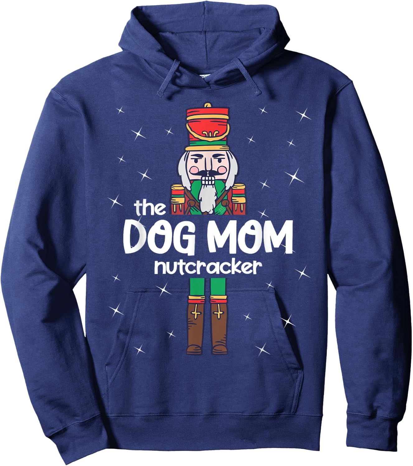 Dog Mom Nutcracker Family Matching Funny Gift Pajama Men Women Kids Hoodie - Hoodie | Navy