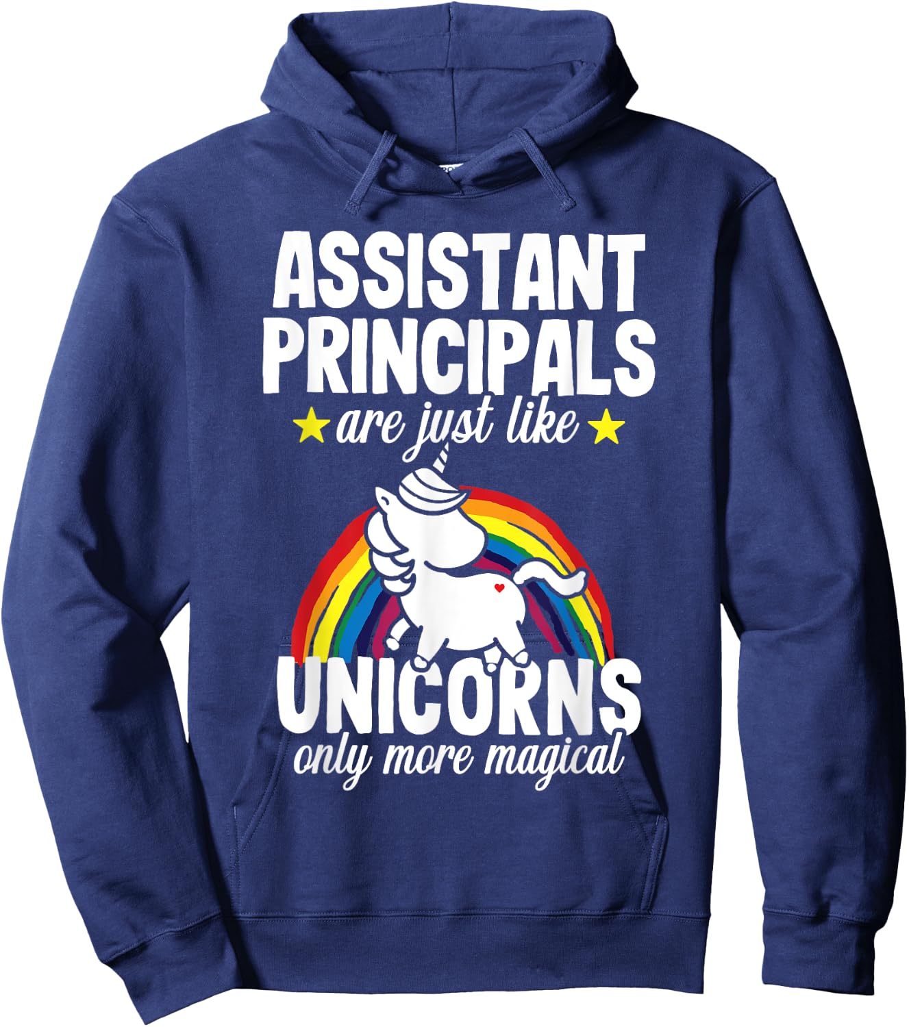 Assistant Principal Funny Unicorn Teacher Appreciation Women Hoodie - Hoodie | Navy