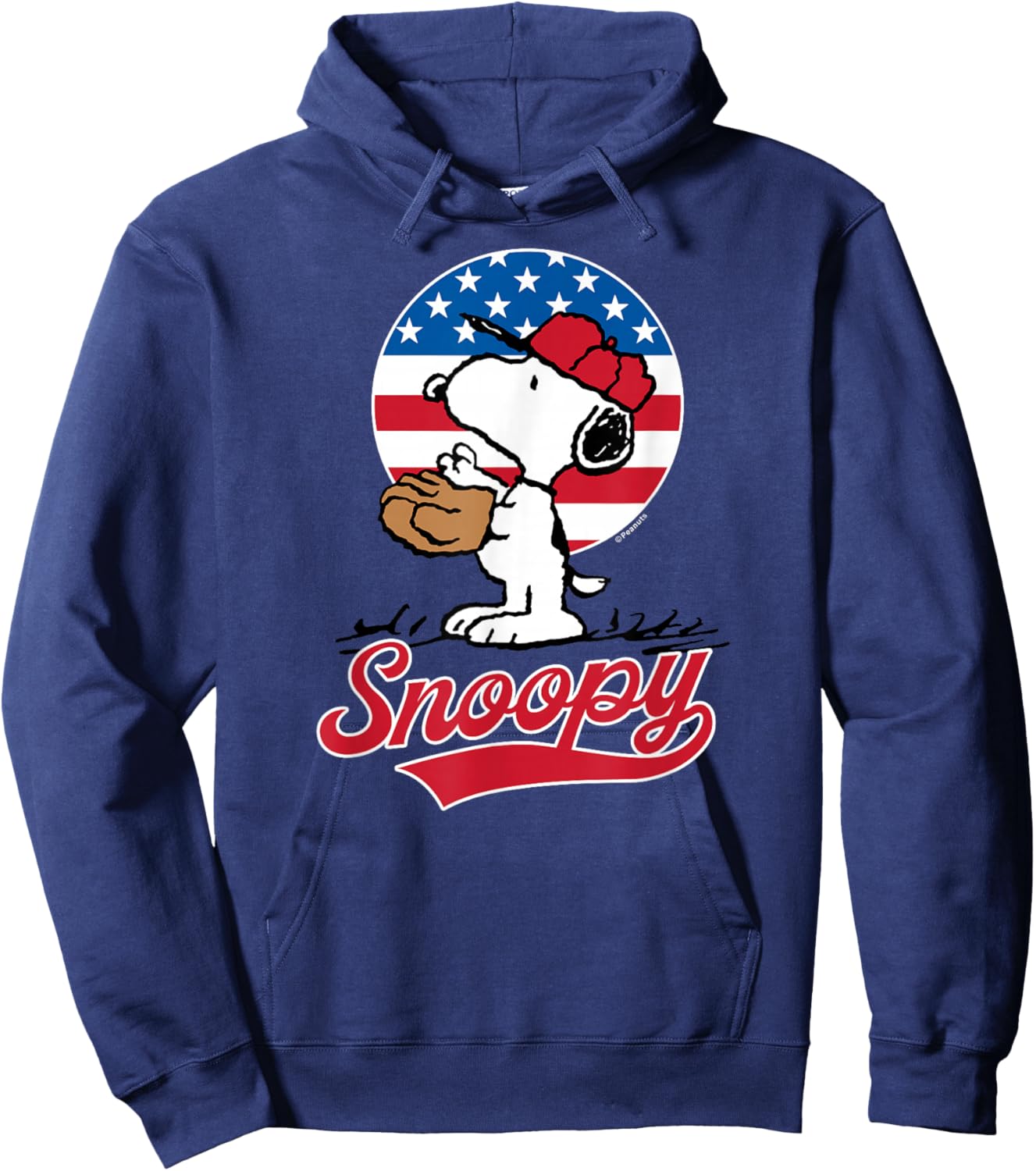 Peanuts - Snoopy Americana Baseball Hoodie - Hoodie | Navy