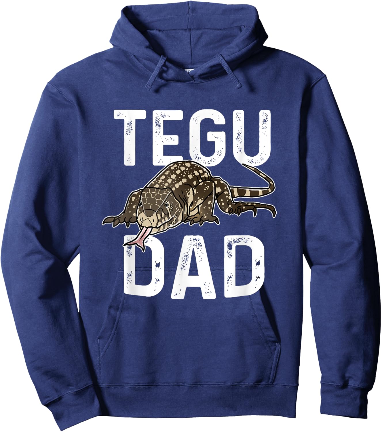 Funny Argentine Black and White Tegu Dad Gift Giant Lizard Hoodie - Hoodie | Navy