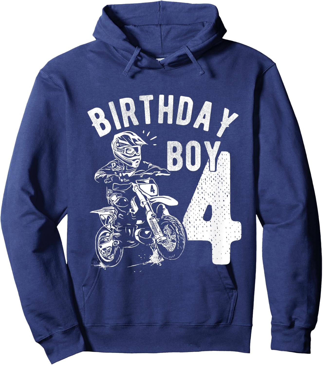 Kids 4 years old kid - Birthday boy - Dirt bike - Motorcycle Hoodie - Hoodie | Navy