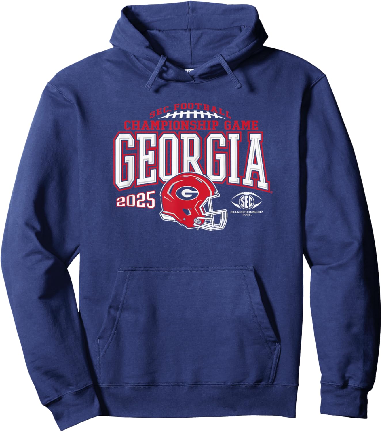 Georgia Bulldogs SEC Championship 2025 Football Black Hoodie - Hoodie | Navy