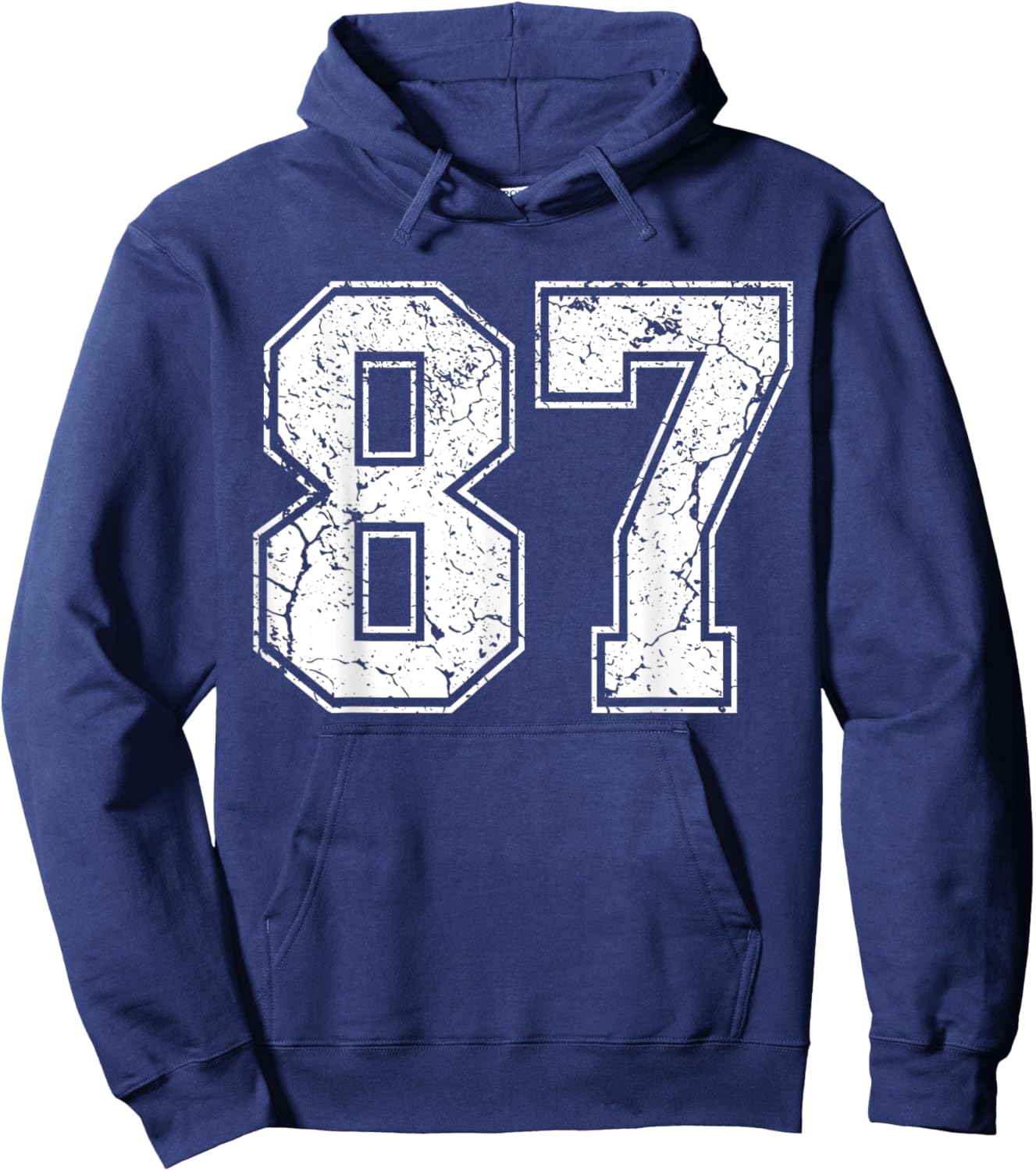 Number 87 grunge Classic College American Hoodie - Hoodie | Navy