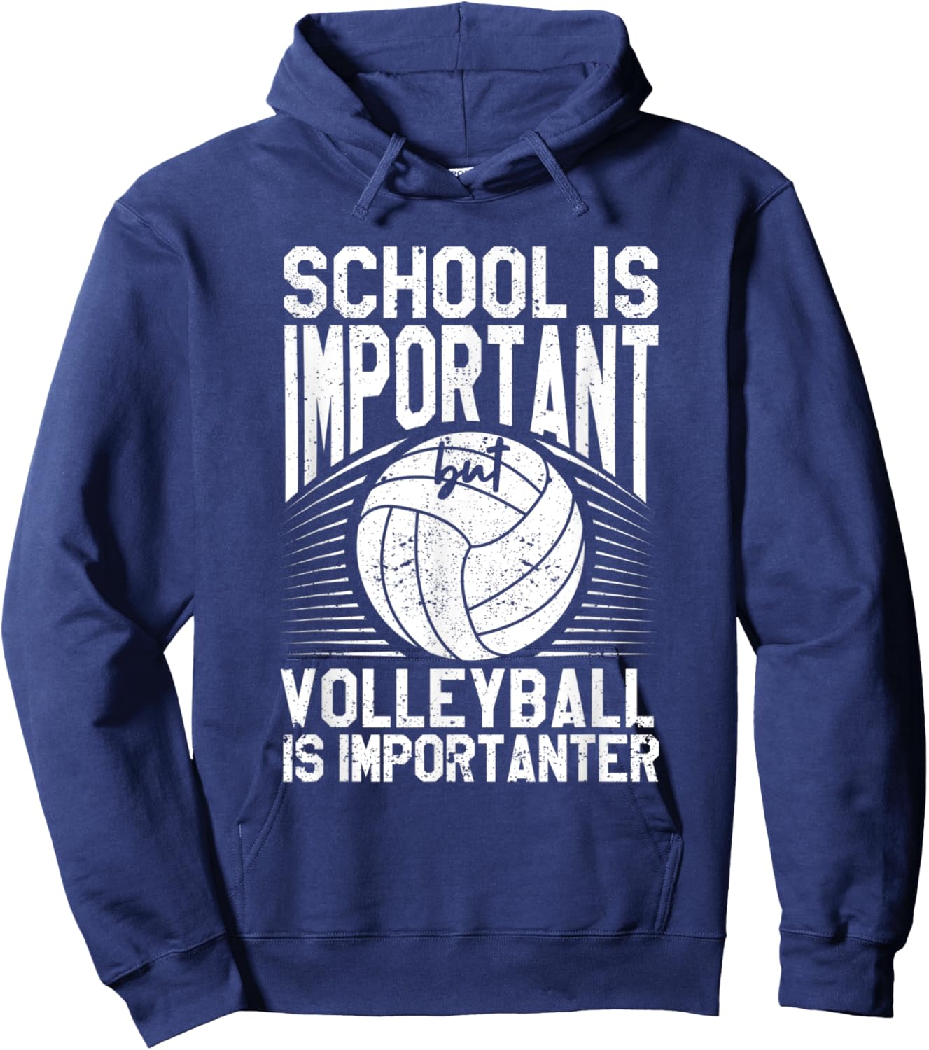 School Is Important But Volleyball Is Importanter Hoodie - Hoodie | Navy