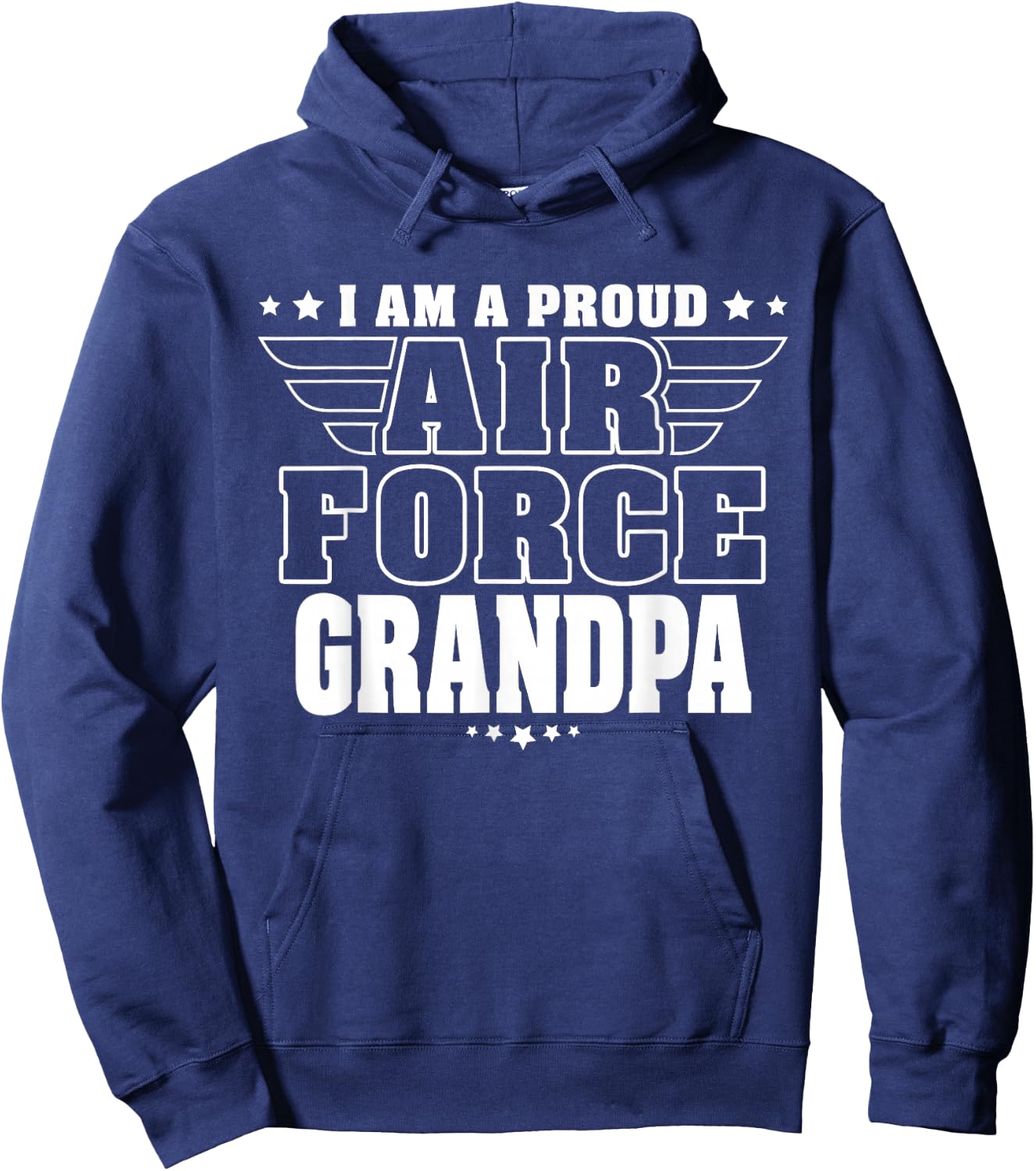 Proud Air Force Grandpa Patriotic Pride Military Grandfather Hoodie - Hoodie | Navy